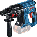 Bosch cordless rotary hammer GBH 18V-21 with side handle.