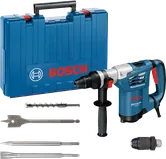 Bosch GBH 4-32 DFR rotary hammer drill set with case.