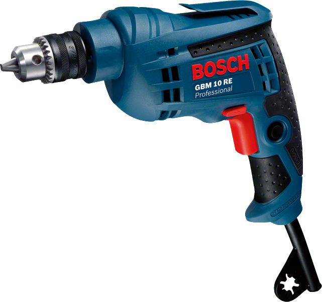 Bosch GBM 10 RE drill with ergonomic handle.