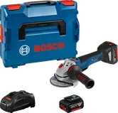Bosch GWS 18V-10 SC cordless angle grinder set.
