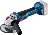 Bosch GWS 18V-10 cordless angle grinder with side handle.