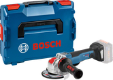 Bosch GWX 18V-10 cordless angle grinder with case.
