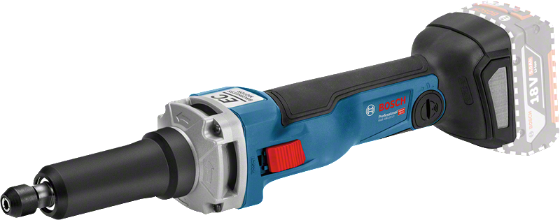 Bosch GGS 18V-23 LC cordless straight grinder.