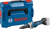 Bosch GGS 18V-23 PLC cordless straight grinder with case.