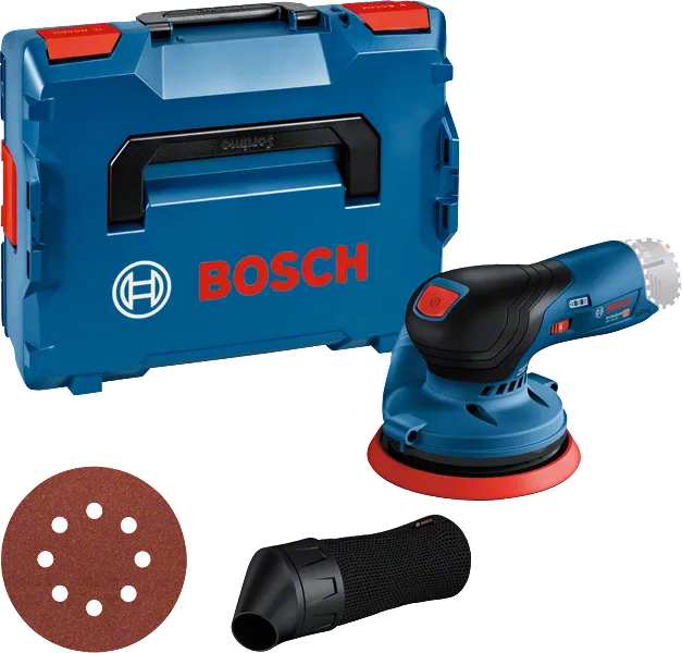 Bosch GEX 12V-125 cordless random orbit sander set.