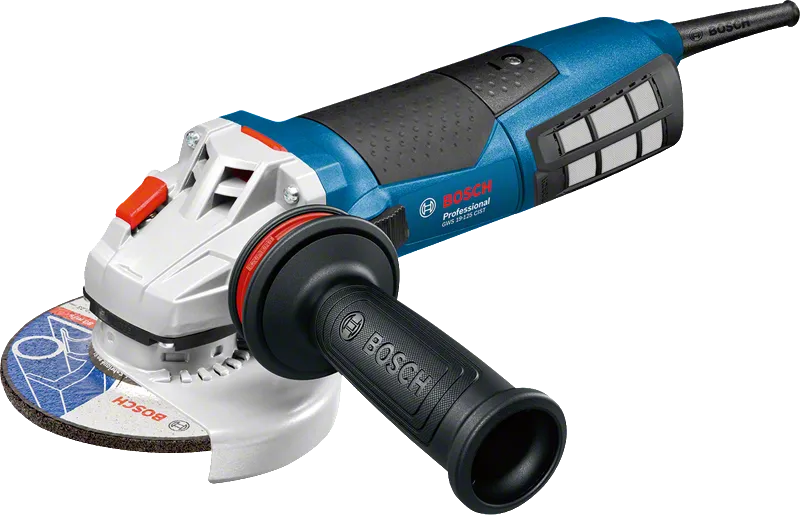 Bosch GWS 19-125 CIST angle grinder with side handle.