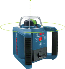 Bosch GRL 300 HVG laser leveling tool with 300 m range.