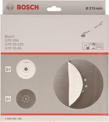 Backing pad set, medium, 215 mm Bosch 215 mm sanding pad set.