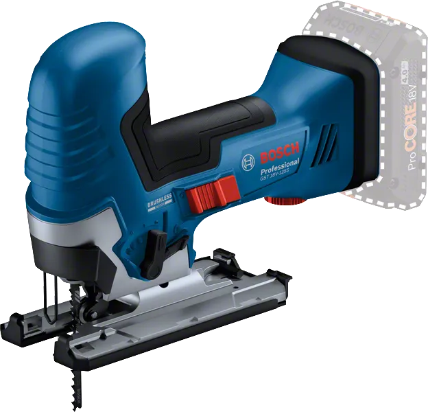 Bosch GST 18V-125 S cordless jigsaw with brushless motor.