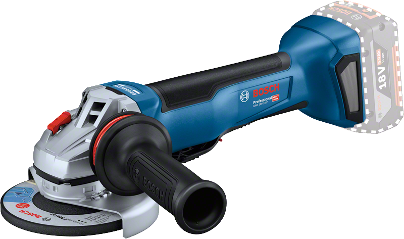 Bosch GWS 18V-10 P cordless angle grinder.