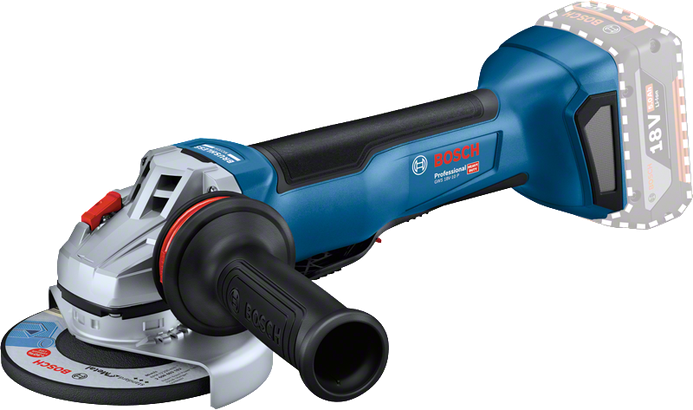 Bosch GWS 18V-10 P cordless angle grinder.