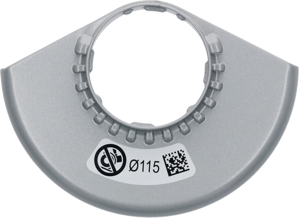Bosch protective guard without cover, 115 mm diameter.