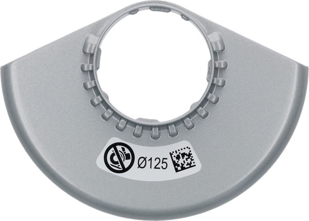 Bosch protective guard without cover, 125 mm diameter.
