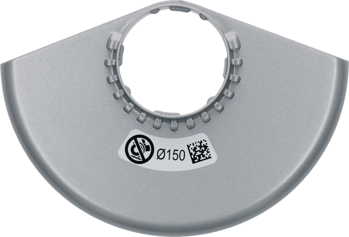 Bosch protective guard without cover for 150 mm discs.