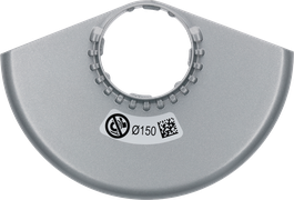 Bosch protective guard without cover for 150 mm discs.