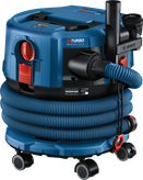 Bosch GAS 18V-12 MC cordless dust extractor with hose.