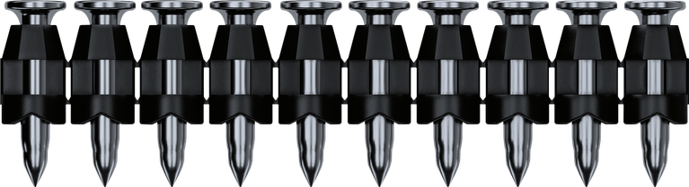 NM-19 Nails Bosch NM-19 nails with 19 mm length in a strip.