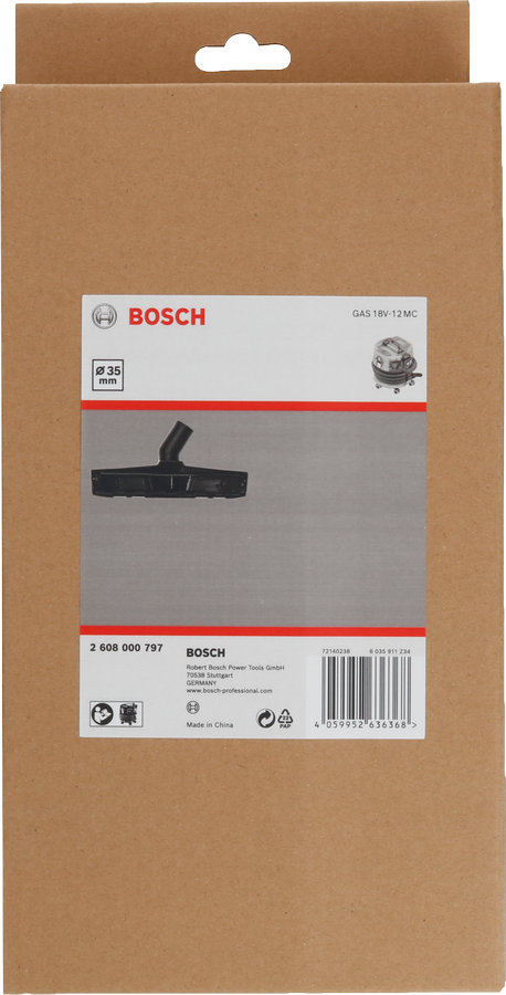 Bosch wide floor nozzle 35 mm diameter for vacuum cleaners.