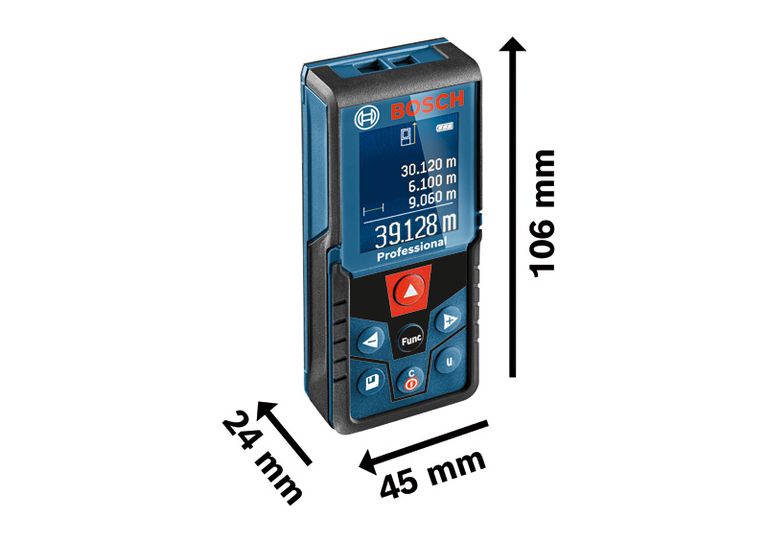 Bosch GLM 400 laser measure with digital display.
