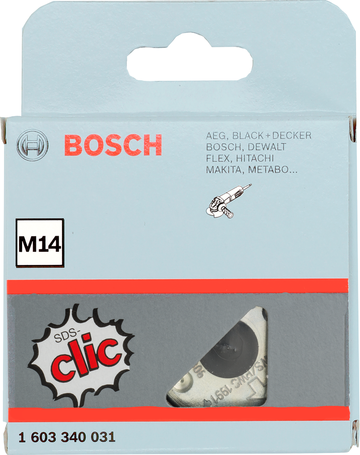 Bosch SDS clic quick-locking nut M14 for angle grinders.