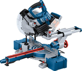 Bosch GCM 18V-216 cordless miter saw with sliding arm.