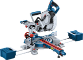 Bosch GCM 18V-216 D cordless mitre saw with extensions.