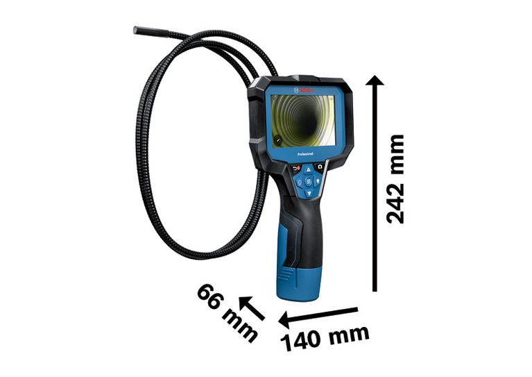 Bosch GIC 12V-4-23 C inspection camera with 4.3 inch display.