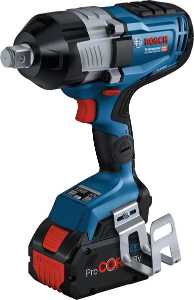 Bosch GDS 18V-1600 cordless impact wrench, 8.0Ah ProCORE battery.