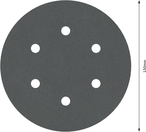 PRO F355 Sanding Disc, 150 mm, G400, 5 pcs Bosch PRO F355 150mm sanding disc with 6 holes.