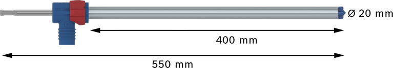 EXPERT SDS Clean plus-8X Hammer Drill Bit Set 20 x 400 x 550 Bosch EXPERT SDS Clean plus-8X hammer drill bit 20x400x550.