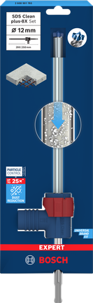 EXPERT SDS Clean plus-8X Hammer Drill Bit Set 12 x 200 x 350 Bosch SDS Clean plus-8X 12 mm drill bit set.