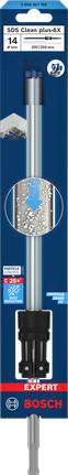 EXPERT SDS Clean plus-8X Hammer Drill Bit 14 x 200 x 350 Bosch SDS Clean plus-8X 14×200×350 mm drill bit.