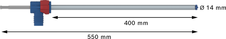 EXPERT SDS Clean plus-8X Hammer Drill Bit Set 14 x 400 x 550 Bosch EXPERT SDS Clean plus-8X 14mm hammer drill bit, 550mm.
