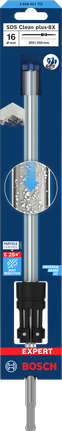 EXPERT SDS Clean plus-8X Hammer Drill Bit 16 x 200 x 350 Bosch SDS Clean plus-8X 16×200×350 mm hammer drill bit.