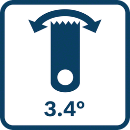  Angle of oscillating tool