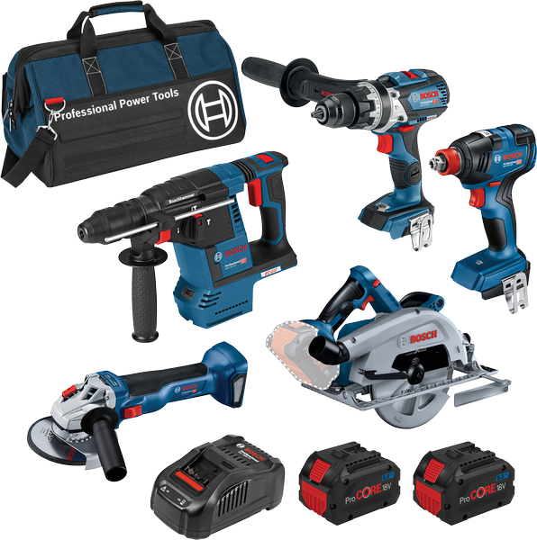 Bosch 18V Brushless 5 Piece ProCORE18V 8.0Ah Combo Kit.