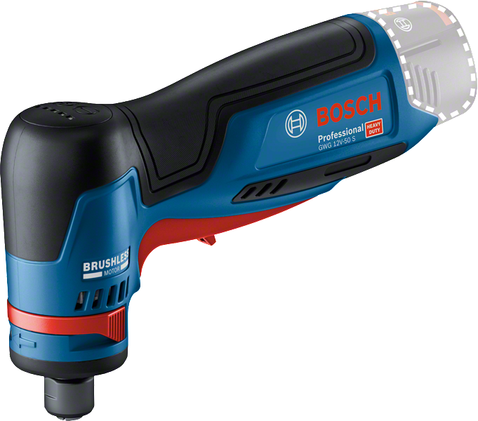 Bosch GWG 12V-50 S cordless angle grinder, brushless motor.