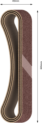 Bosch PRO X440 sanding belt 40x305mm, grits 60-120.