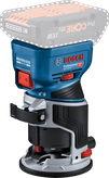 Bosch GKF 18V-8 cordless palm router with brushless motor.