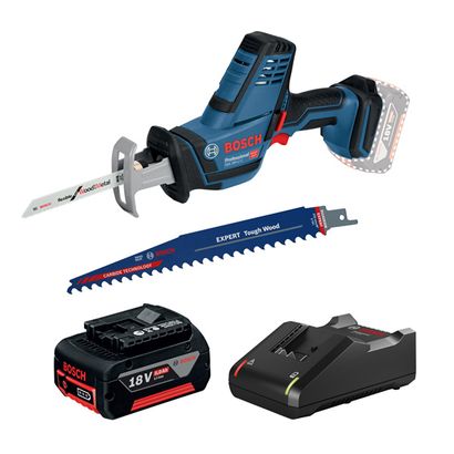 Bosch 18V 1 Piece 5.0Ah Recip Saw Kit with battery and charger.