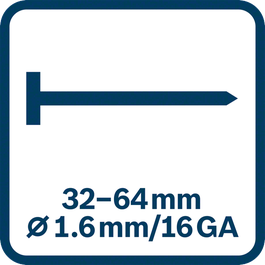 Describes the naillength, diameter &wire gauge of the nails to be used in the nailgun