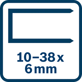 Describes the length & crown width of the staples to be used in the stapler