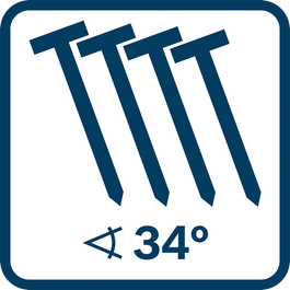  Describes the collation angle of the nails to be used in the nail gun
