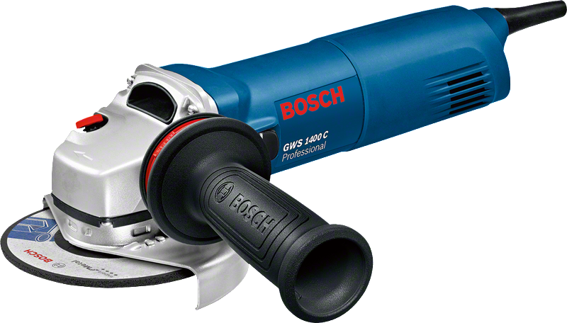 Bosch GWS 1400 C angle grinder with 125 mm disc.