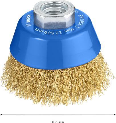 PRO Metal clean Cup Brush, 70 x 0.30 mm, Thread Bosch PRO Metal clean Cup Brush 70mm for angle grinders.