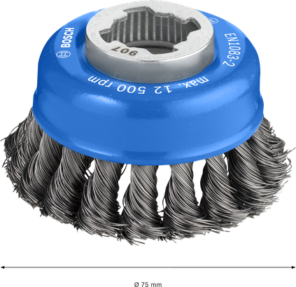 Bosch PRO Metal heavy X-Lock cup brush 75 mm.