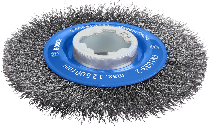 PRO Metal clean X-Lock Wire Wheel, 115 x 0.3 mm Bosch PRO Metal clean X-Lock wire wheel, 115 mm diameter.