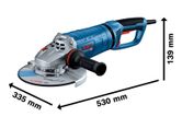 Bosch GWS 27-230 PR Angle Grinder dimensions drawing