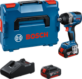 Bosch GDS 18V-750 cordless impact wrench set with case.