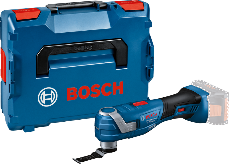 Bosch GOP 18V-34 cordless multi-tool with L-BOXX case.